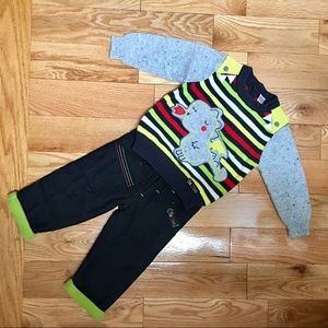 Tuc Tuc Baby Boy 12m Dragon sweater and pants set